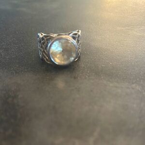 Silver Moonstone Ring